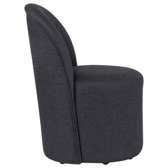 Aubrey Upholstered Barrel Dining Side Chair Charcoal (Set of 2)
