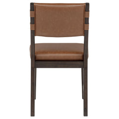 Tegan Faux Leather Upholstered Dining Side Chair Cognac (Set of 2)