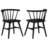Best Furniture Outlet - Coaster - Jeffries Windsor Wood Dining Side Chair Black (Set of 2) - 107202BLK