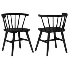 Best Furniture Outlet - Coaster - Jeffries Windsor Wood Dining Side Chair Black (Set of 2) - 107202BLK