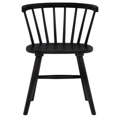 Jeffries Windsor Wood Dining Side Chair Black (Set of 2)