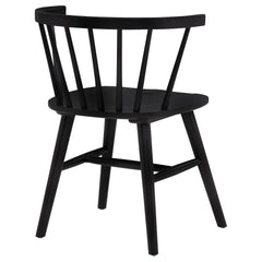 Jeffries Windsor Wood Dining Side Chair Black (Set of 2)