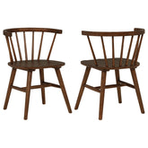 Best Furniture Outlet - Coaster - Jeffries Windsor Wood Dining Side Chair Walnut (Set of 2) - 107202WAL