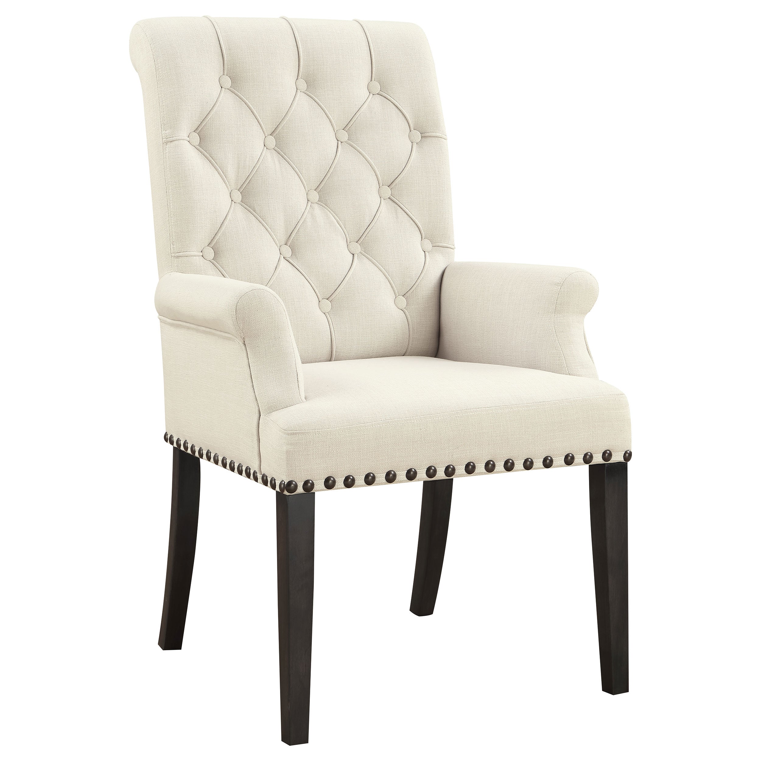 Best Furniture Outlet - Coaster - Alana Fabric Upholstered Dining Arm Chair Beige - 107283