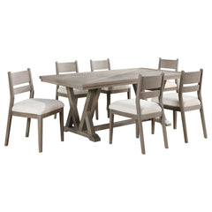 Cornelia 7-piece Rectangular Dining Table Set Coastal Grey