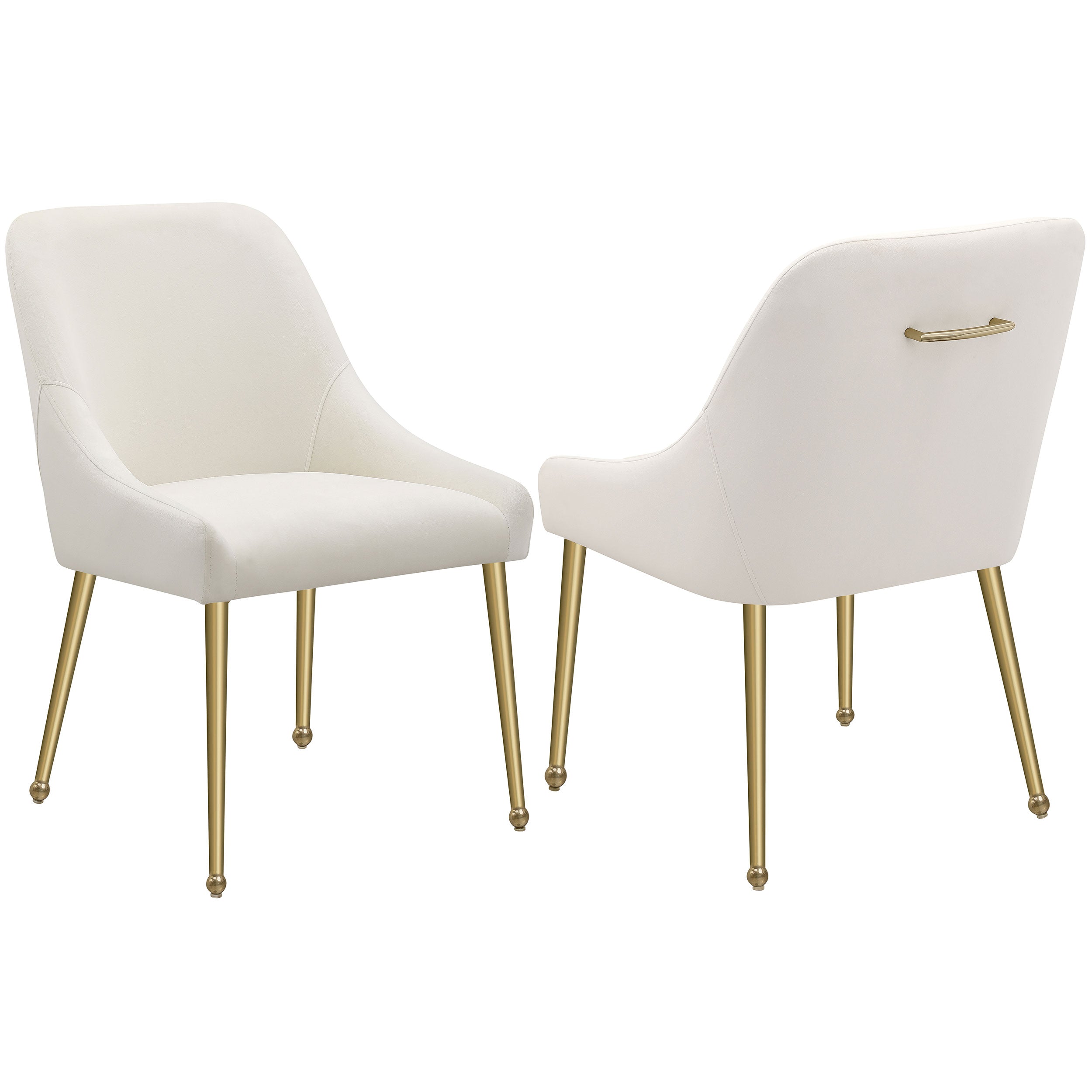 Best Furniture Outlet - Coaster - Mayette Upholstered Dining Side Chair Ivory (Set of 2) - 107562