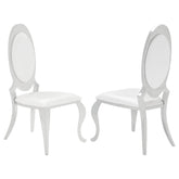 Best Furniture Outlet - Coaster - Antoine Upholstered Dining Chair Cream White (Set of 2) - 107872N