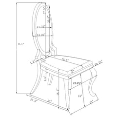Anchorage Upholstered Dining Chair Cream White (Set of 2)