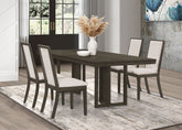Best Furniture Outlet - Coaster - Kelly 5-piece Rectangular Dining Table Set Dark Grey - 107961-S5