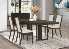 Best Furniture Outlet - Coaster - Kelly 5-piece Rectangular Dining Table Set Dark Grey - 107961-S5