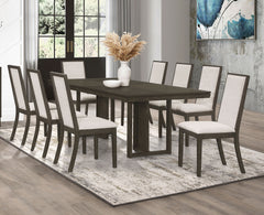 Best Furniture Outlet - Coaster - Kelly 9-piece Rectangular Dining Table Set Dark Grey - 107961-S9