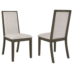Best Furniture Outlet - Coaster - Kelly Upholstered Dining Side Chair Dark Grey (Set of 2) - 107962