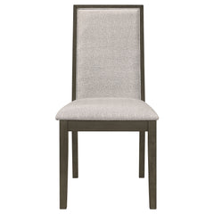 Kelly Upholstered Dining Side Chair Dark Grey (Set of 2)
