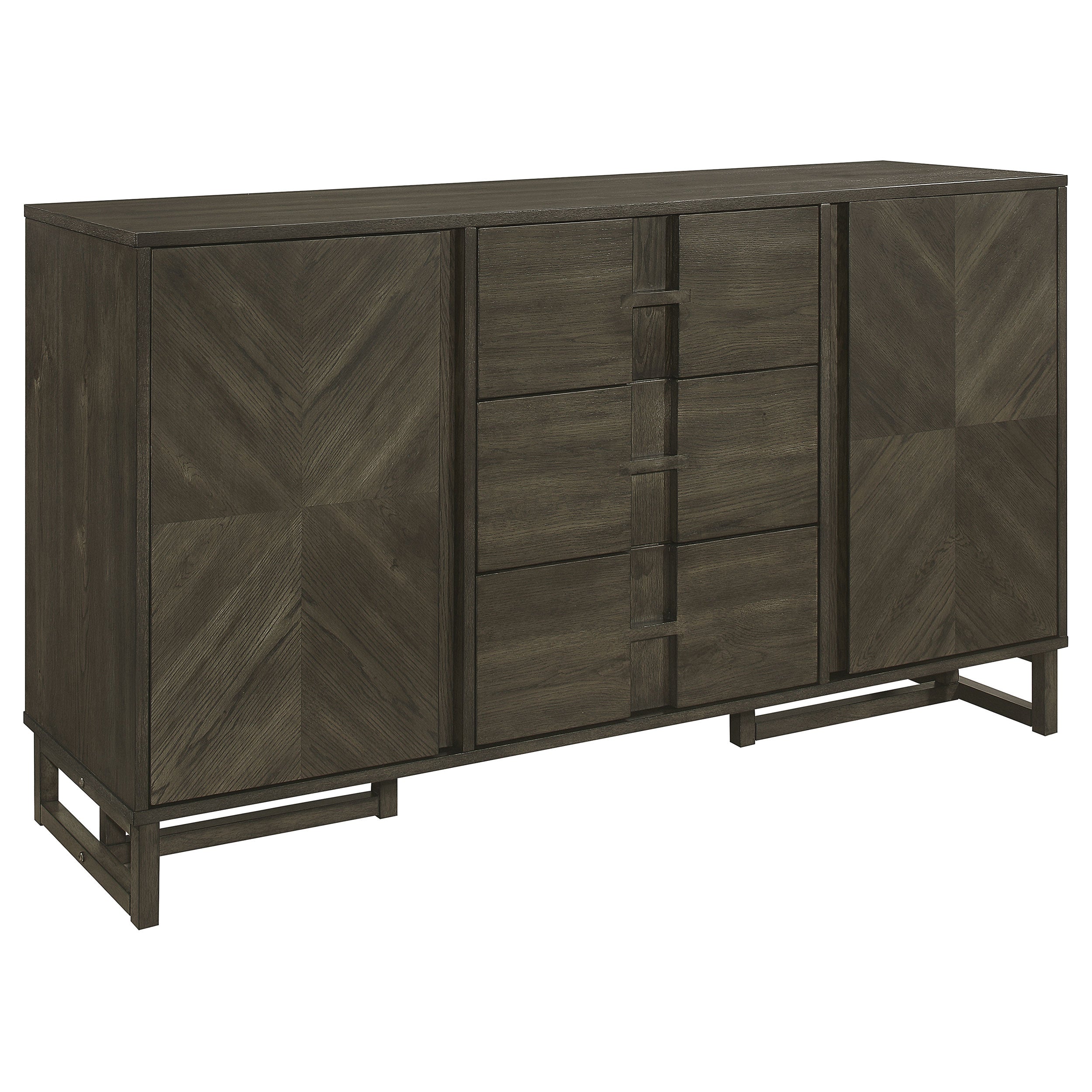 Best Furniture Outlet - Coaster - Kelly 3-drawer Storage Dining Sideboard Buffet Dark Grey - 107965