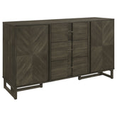 Best Furniture Outlet - Coaster - Kelly 3-drawer Storage Dining Sideboard Buffet Dark Grey - 107965