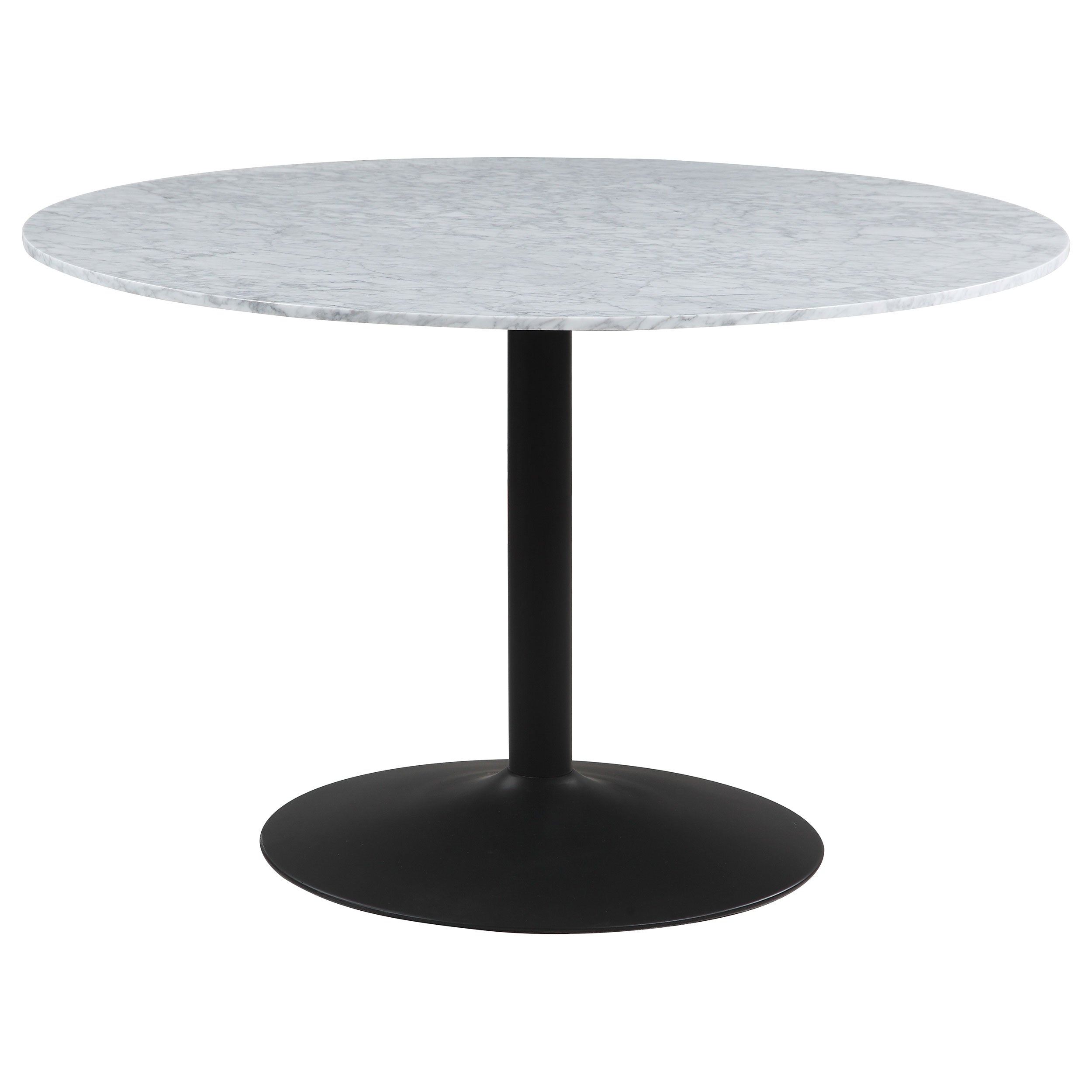 Best Furniture Outlet - Coaster - Bartole Round 48-inch Italian Marble Top Dining Table White - 108020