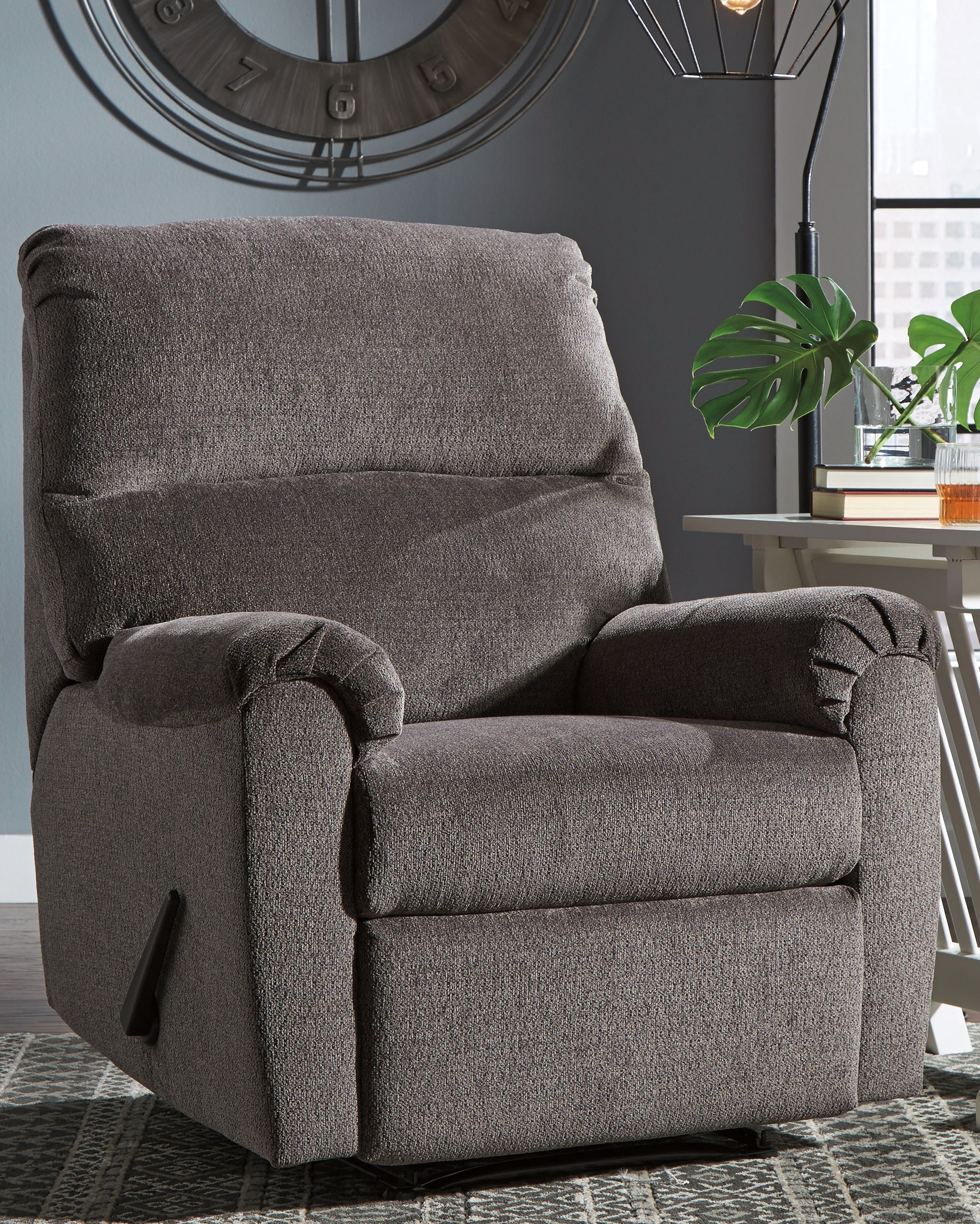 Best Furniture Outlet - Ashley Furniture - Nerviano Living Room - Zero Wall Recliner / Gray - 1080329