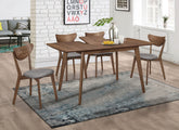 Best Furniture Outlet - Coaster - Alfredo 5-piece Butterfly Leaf Dining Set Natural Walnut - 108080-S5