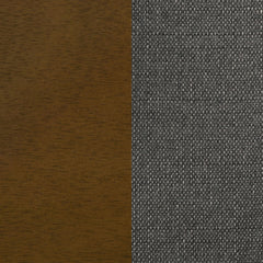 Alfredo Upholstered Dining Bench Grey and Natural Walnut