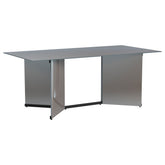 Best Furniture Outlet - Coaster - Emery 76-inch Rectangular Mirrored Dining Table Silver - 108091