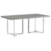 Best Furniture Outlet - Coaster - Sterling 72-inch Rectangular Dining Table Grey Faux Marble - 108121