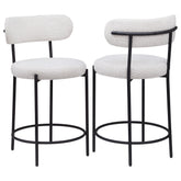 Best Furniture Outlet - Coaster - Viola Boucle Upholstered Counter Chair Cream (Set of 2) - 108188