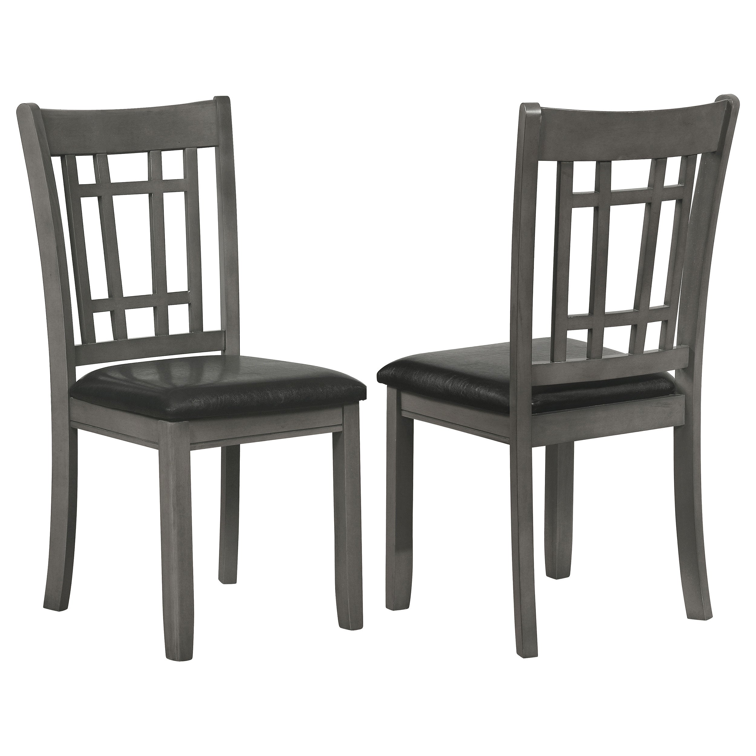 Best Furniture Outlet - Coaster - Lavon Wood Dining Side Chair Black and Medium Grey (Set of 2) - 108212