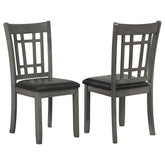 Best Furniture Outlet - Coaster - Lavon Wood Dining Side Chair Black and Medium Grey (Set of 2) - 108212