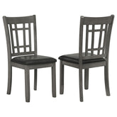 Best Furniture Outlet - Coaster - Lavon Wood Dining Side Chair Medium Grey (Set of 2) - 108212