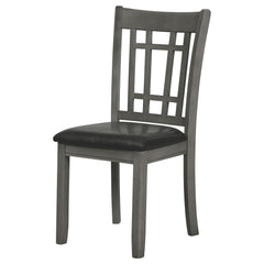 Lavon Wood Dining Side Chair Black and Medium Grey (Set of 2)