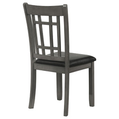 Lavon Wood Dining Side Chair Black and Medium Grey (Set of 2)