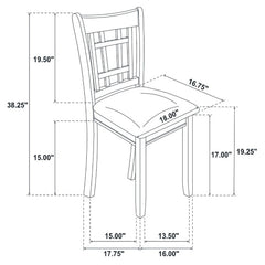 Lavon Wood Dining Side Chair Black and Medium Grey (Set of 2)