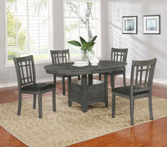 Lavon Wood Dining Side Chair Black and Medium Grey (Set of 2)