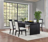 Best Furniture Outlet - Coaster - Brookmead 5-piece Extension Leaf Dining Table Set Black - 108231-S5A