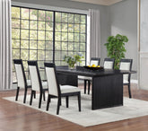 Best Furniture Outlet - Coaster - Brookmead 7-piece Extension Leaf Dining Table Set Black - 108231-S7A