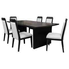 Brookmead 7-piece Extension Leaf Dining Table Set Black