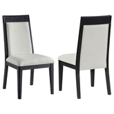 Best Furniture Outlet - Coaster - Brookmead Dining Side Chair Ivory and Black (Set of 2) - 108233