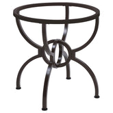 Best Furniture Outlet - Coaster - Aviano Round Metal Dining Table Base Gunmetal - 108291