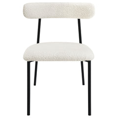 Anzio Boucle Upholstered Dining Side Chair White (Set of 2)
