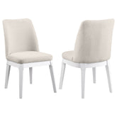 Best Furniture Outlet - Coaster - Carissa Upholstered Dining Side Chair Beige (Set of 2) - 108302
