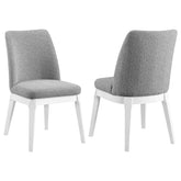 Best Furniture Outlet - Coaster - Carissa Upholstered Dining Side Chair Light Grey (Set of 2) - 108306