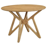 Best Furniture Outlet - Coaster - Elowen Round 42-inch Solid Wood Dining Table Light Walnut - 108440