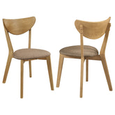 Best Furniture Outlet - Coaster - Elowen Wood Dining Side Chair Light Walnut (Set of 2) - 108442