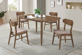 Best Furniture Outlet - Coaster - Dortch 5-piece Oval Solid Wood Dining Set Walnut - 108461-S5