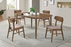 Best Furniture Outlet - Coaster - Dortch 5-piece Oval Solid Wood Dining Set Walnut - 108461-S5