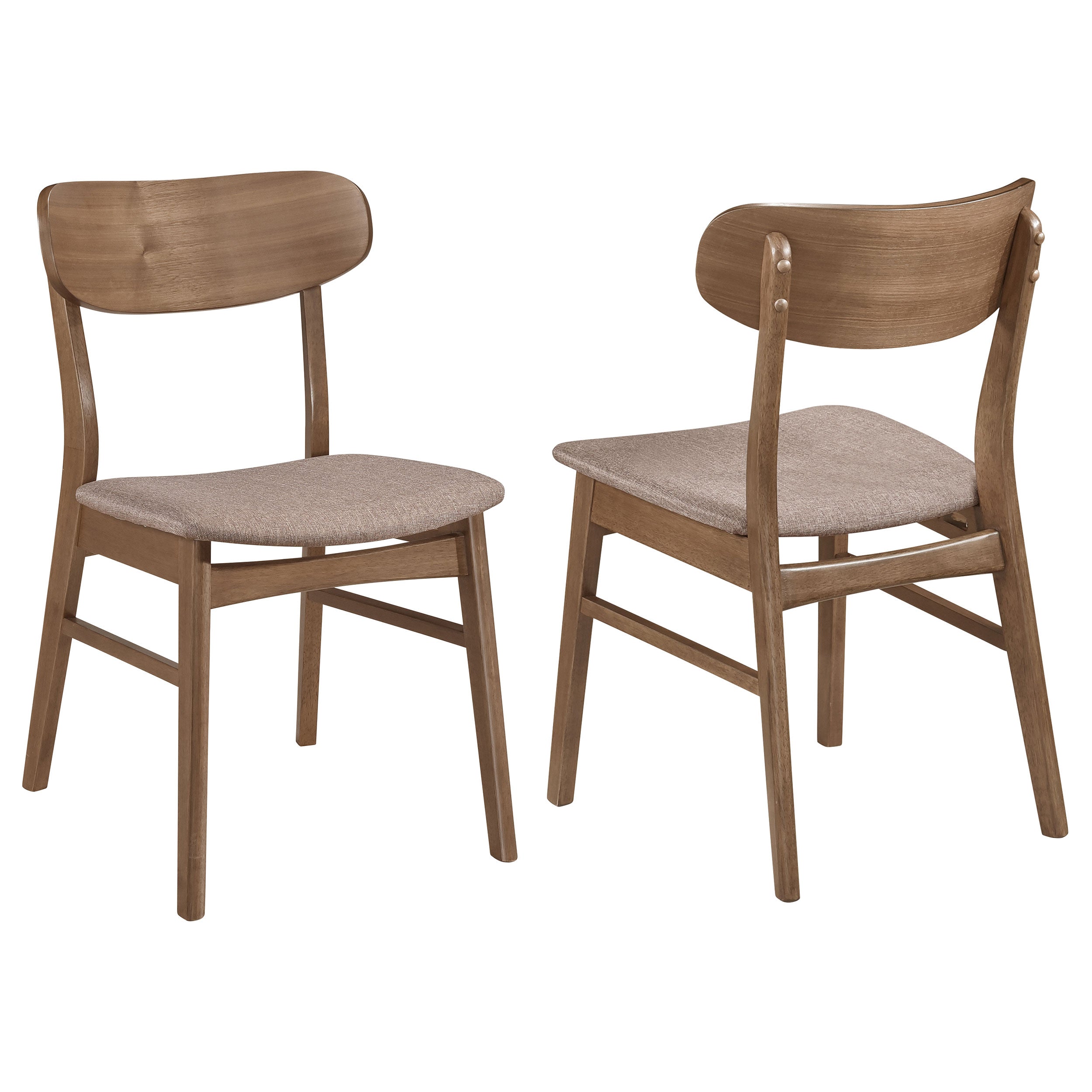Best Furniture Outlet - Coaster - Dortch Dining Side Chair Walnut and Brown (Set of 2) - 108462
