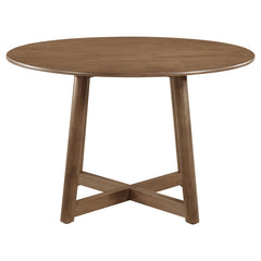 Dinah Round 47-inch Solid Wood Dining Table Walnut