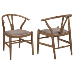 Best Furniture Outlet - Coaster - Dinah Wood Wishbone Dining Side Chair Walnut (Set of 2) - 108472