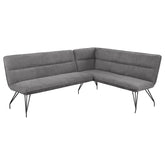 Best Furniture Outlet - Coaster - Dodson Fabric Upholstered L-Shaped Nook Dining Bench Grey - 108486