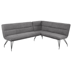 Best Furniture Outlet - Coaster - Dodson Fabric Upholstered L-Shaped Nook Dining Bench Grey - 108486